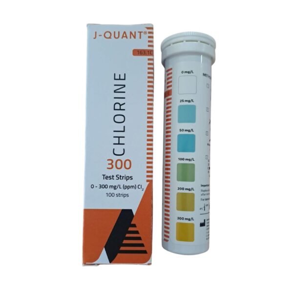J-QUANT Free Chlorine 300 High-Level Disinfection Rapid Test Strips 163.1C