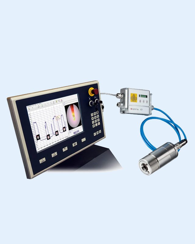 CS video infrared thermometer from  250 °C to 1600 with laser and video sighting