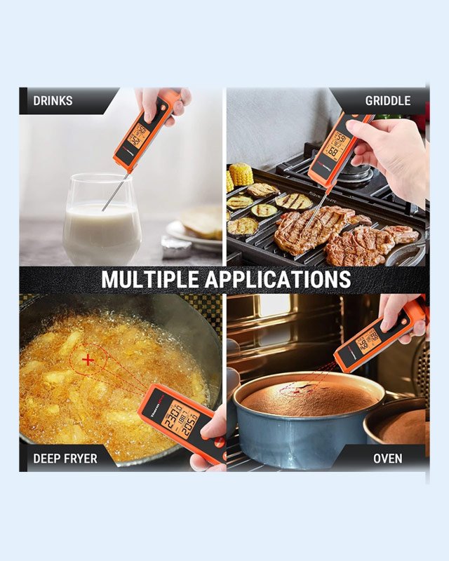 TP420 2-in-1 Instant Read Thermometer for Cooking, Infrared Thermometer